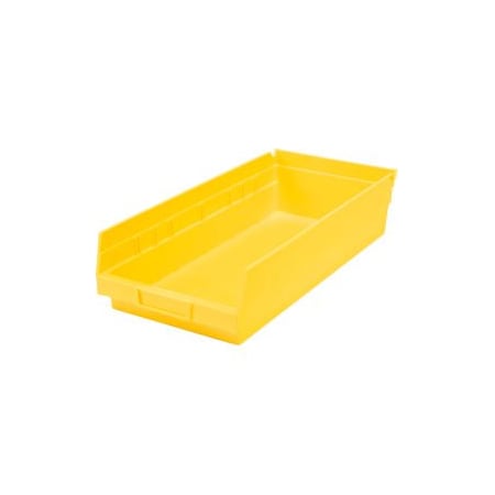 Quantum Storage Systems Shelf Storage Bin, Plastic, 12 PK QSB108YL